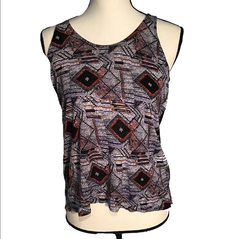✨CLEARANCE✨Silence+Noise Tank with Sheer Open Back Small